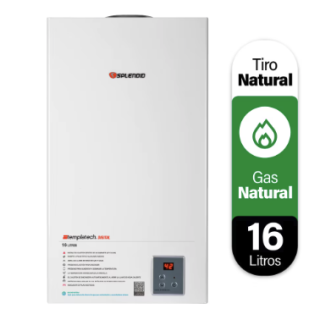 Calefont 16 litros Gas natural Tiro natural Splendid