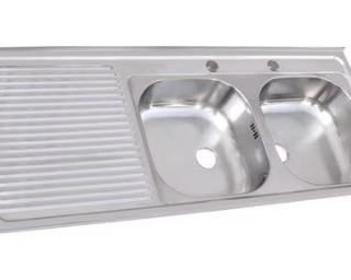 Lavaplatos Doble Sobreponer 1200x500 mm Izquierdo Splendid